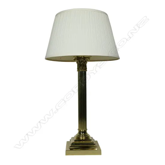 Table lamp, Unidentified manufacturer, brass, England, c.1900, 53.5 x 16.2 x 16.2